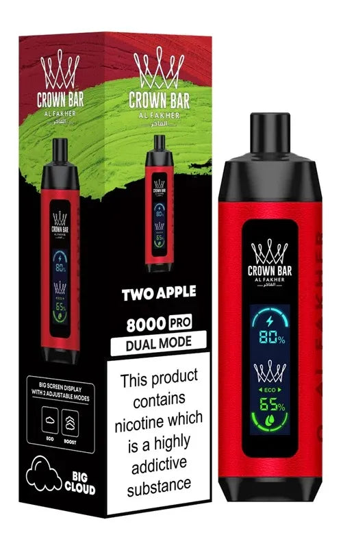 Al Fakher Crown Bar 5% Nicotine 8000k TWO APPLE