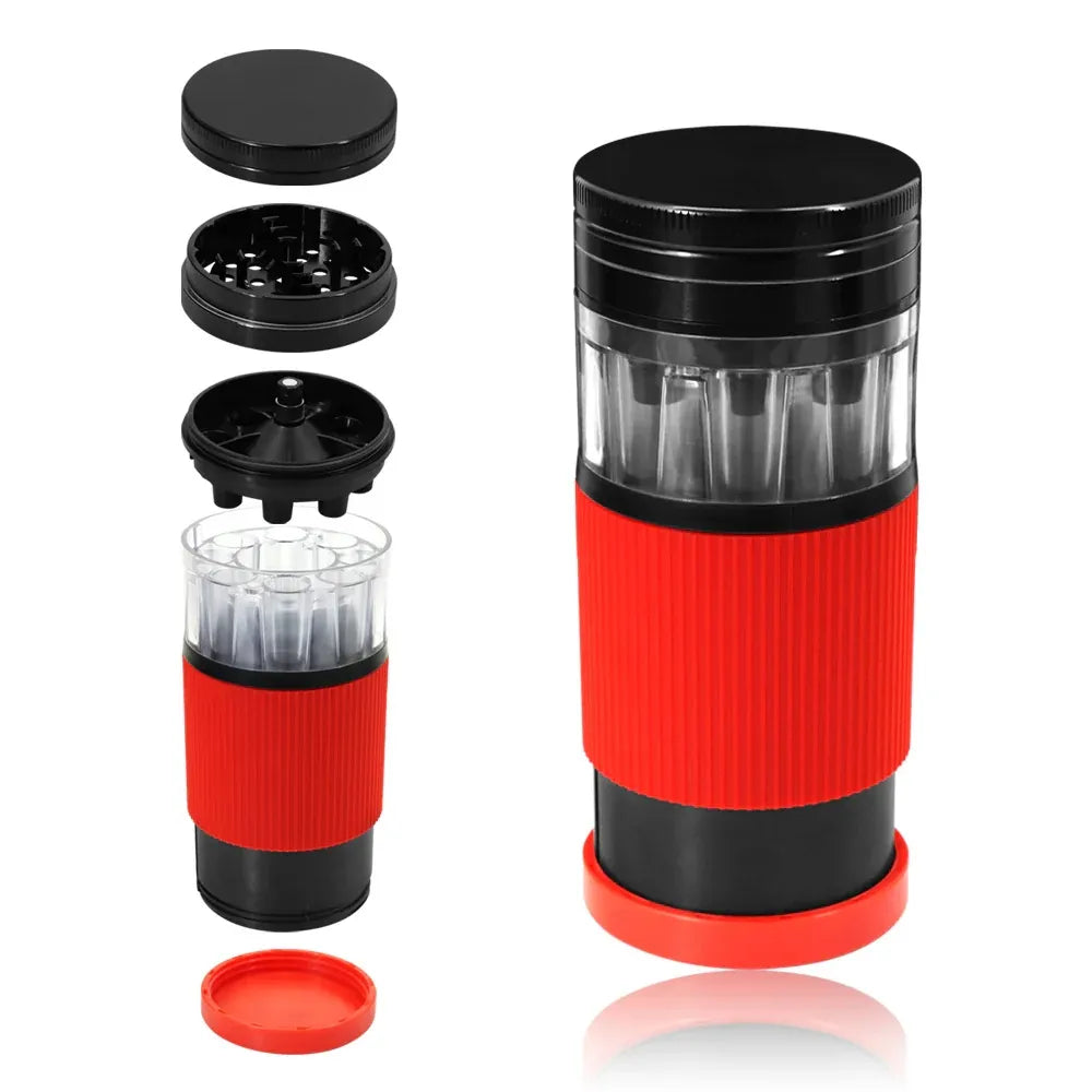 Herb Grinder With Cone Pre Rolled Cones Holder, 70 mm 5 Lay Smoker Grinders