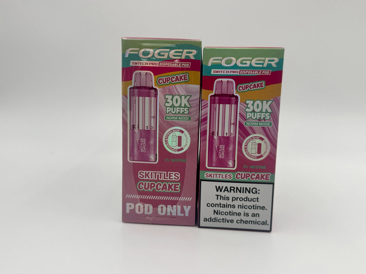FOGER disposable pod skittles, cupcake