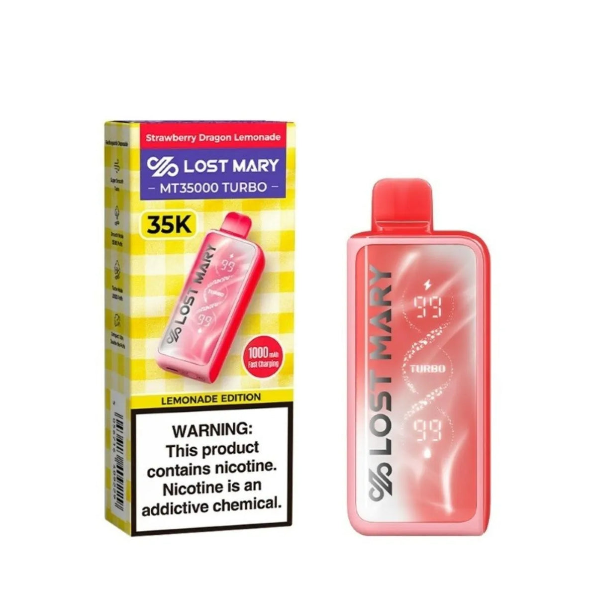 LOST MARY-MT35K TURBO- STRAWBERRY DRAGON LEMONAD
